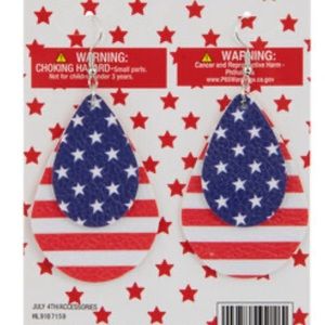 American Flag Layered Teardrop Earrings